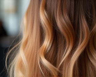 Cheveux colorés nuancés et lumineux